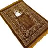 imageModefa Turkish Islamic Velvet Prayer Rug  Thick ampamp Wide Soft Praying Carpet for Men ampamp Women  Large Prayer Mat  Eid ampamp Ramadan Gift  with Kufi Cap Beads ampamp Car Hanger  Double Plush Floral RedKb Gold
