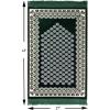 imageModefa Turkish Islamic Velvet Prayer Rug  Thin ampamp Lightweight Praying Carpet  Muslim Janamaz Sajadah for Men ampamp Women  Ramadan or Eid Gift  with Kufi Cap ampamp Beads  Floral Daisy Arch GreenTurquoise