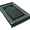 imageModefa Turkish Islamic Velvet Prayer Rug  Thin ampamp Lightweight Praying Carpet  Muslim Janamaz Sajadah for Men ampamp Women  Ramadan or Eid Gift  with Kufi Cap ampamp Beads  Floral Daisy Arch GreenTurquoise