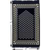 imageModefa Turkish Islamic Velvet Prayer Rug  Thin ampamp Lightweight Praying Carpet  Muslim Janamaz Sajadah for Men ampamp Women  Ramadan or Eid Gift  with Kufi Cap ampamp Beads  Floral Daisy Arch GreenNavy Blue