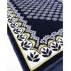 imageModefa Turkish Islamic Velvet Prayer Rug  Thin ampamp Lightweight Praying Carpet  Muslim Janamaz Sajadah for Men ampamp Women  Ramadan or Eid Gift  with Kufi Cap ampamp Beads  Floral Daisy Arch GreenNavy Blue