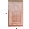 imageModefa Velvet Prayer Rug  Soft Plush Turkish Janamaz Sajada Carpet for Men and Women  Plain Solid Prayer Mat Ramadan Eid Gift  with Prayer Beads  Luxury Floral Stamp RedLight Pink
