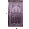 imageModefa Velvet Prayer Rug  Soft Plush Turkish Janamaz Sajada Carpet for Men and Women  Plain Solid Prayer Mat Ramadan Eid Gift  with Prayer Beads  Luxury Floral Stamp RedLilac