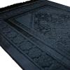 imageModefa Velvet Prayer Rug  Soft Plush Turkish Janamaz Sajada Carpet for Men and Women  Plain Solid Prayer Mat Ramadan Eid Gift  with Prayer Beads  Luxury Floral Stamp RedBlack