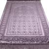 imageModefa Velvet Prayer Rug  Soft Plush Turkish Janamaz Sajada Carpet for Men and Women  Plain Solid Prayer Mat Ramadan Eid Gift  with Prayer Beads  Luxury Floral Stamp RedLilac