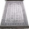 imageModefa Velvet Prayer Rug  Soft Plush Turkish Janamaz Sajada Carpet for Men and Women  Plain Solid Prayer Mat Ramadan Eid Gift  with Prayer Beads  Luxury Floral Stamp RedSilver Grey