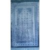 imageModefa Velvet Prayer Rug  Soft Plush Turkish Janamaz Sajada Carpet for Men and Women  Plain Solid Prayer Mat Ramadan Eid Gift  with Prayer Beads  Luxury Floral Stamp RedSteel Blue