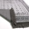 imageModefa Velvet Prayer Rug  Soft Plush Turkish Janamaz Sajada Carpet for Men and Women  Plain Solid Prayer Mat Ramadan Eid Gift  with Prayer Beads  Luxury Floral Stamp RedSilver Grey