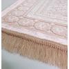imageModefa Velvet Prayer Rug  Soft Plush Turkish Janamaz Sajada Carpet for Men and Women  Plain Solid Prayer Mat Ramadan Eid Gift  with Prayer Beads  Luxury Floral Stamp RedLight Pink