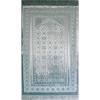 imageModefa Velvet Prayer Rug  Soft Plush Turkish Janamaz Sajada Carpet for Men and Women  Plain Solid Prayer Mat Ramadan Eid Gift  with Prayer Beads  Luxury Floral Stamp RedLight Blue