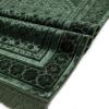 imageModefa Velvet Prayer Rug  Soft Plush Turkish Janamaz Sajada Carpet for Men and Women  Plain Solid Prayer Mat Ramadan Eid Gift  with Prayer Beads  Luxury Floral Stamp RedDark Green