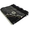imageModefa Velvet Prayer Rug  with Car Hanger  Janamaz Sajjadah Musalla  Thick Plush Wide  Topkapi RedBlack