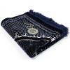 imageModefa Velvet Prayer Rug  with Car Hanger  Janamaz Sajjadah Musalla  Thick Plush Wide  Topkapi RedBlue