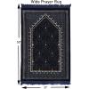 imageModefa Velvet Prayer Rug  with Car Hanger  Janamaz Sajjadah Musalla  Thick Plush Wide  Topkapi RedBlue