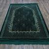 imageModefa Velvet Prayer Rug  with Car Hanger  Janamaz Sajjadah Musalla  Thick Plush Wide  Topkapi RedGreen