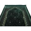 imageModefa Velvet Prayer Rug  with Car Hanger  Janamaz Sajjadah Musalla  Thick Plush Wide  Topkapi RedGreen