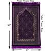 imageModefa Velvet Prayer Rug  with Car Hanger  Janamaz Sajjadah Musalla  Thick Plush Wide  Topkapi RedPurple