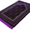 imageModefa Velvet Prayer Rug  with Car Hanger  Janamaz Sajjadah Musalla  Thick Plush Wide  Topkapi RedPurple