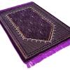 imageModefa Velvet Prayer Rug  with Car Hanger  Janamaz Sajjadah Musalla  Thick Plush Wide  Topkapi RedPurple