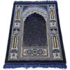 imageModefa Islamic Prayer Rug  Double Plush Large ampamp Wide Velvet Carpet  Traditional Muslim Janamaz Sajada  Thick Turkish Prayer Mat for Men ampamp Women Ramadan or Eid Gift  Floral Mihrab GreenFloral Mihrab Navy