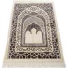 imageModefa Turkish Islamic Prayer Mat  Velvet Janamaz  Intricate Praying Rug Ramadan Eid Gift  Traditional Muslim Seccade for Men Women  Saray RedCharcoal Grey