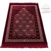 imageModefa Turkish Islamic Prayer Rug  Comfortable Muslim Praying Mat for Men ampamp Women  Soft Velvet Janamaz Praying Carpet  Ramadan or Eid Gift  with Kufi ampamp Beads  Lux Plush Geometric Mihrab RedRed