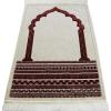 imageModefa Turkish Islamic Velvet Prayer Rug  Soft Plush Praying Carpet for Men and Women  Traditional Muslim Janamaz Sajada with Geometric Patterns  Ramadan or Eid Gift  Royal Mihrab RedRed