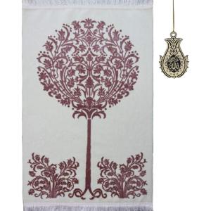 imageModefa Turkish Islamic Prayer Rug  Luxury Velvet Prayer Carpet for Men and Women  Traditional Muslim Salah Mat Janamaz  Ramadan or Eid Gift  with Car Hanger  Tree of Jannah PinkPink
