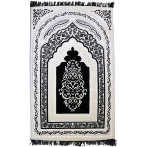 imageModefa Foam Prayer Rug  Padded Cushion Janamaz Sajjada  One Inch Thick Soft Velvet Islamic Namaz Sajadah Carpet Luxury GreenBlack