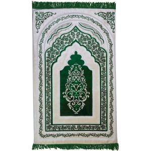 imageModefa Foam Prayer Rug  Padded Cushion Janamaz Sajjada  One Inch Thick Soft Velvet Islamic Namaz Sajadah Carpet Luxury GreenGreen