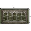 imageModefa Turkish Islamic Prayer Rug  Multi Person Janamaz Sajada for Family or Large Gathering ampamp Group Praying Carpet  Wide Plush Velvet Praying Mat Mihrab Red  5 Person5 Person Green
