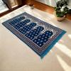 imageModefa Turkish Islamic Prayer Rug  Multi Person Janamaz Sajada for Family or Large Gathering ampamp Group Praying Carpet  Wide Plush Velvet Praying Mat Mihrab Red  5 PersonBlue