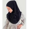 imageModefa Islamic Girl Child Practical Amira Hijab Two Piece Muslim Scarf ampamp Bonnet  Instant Easy HijabBlack
