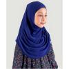 imageModefa Islamic Girl Child Practical Amira Hijab Two Piece Muslim Scarf ampamp Bonnet  Instant Easy HijabNavy Blue