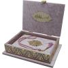 imageModefa Islamic Turkish Holy Quran in Arabic with Keepsake Velvet Gift Case ampamp Prayer Beads 429 GrayPink