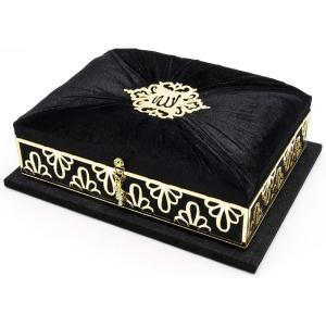 imageModefa Islamic Turkish Holy Quran in Arabic with Keepsake Velvet Gift Case ampamp Prayer Beads 429 GrayBlack