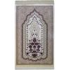 imageModefa Turkish Islamic Velvet Prayer Rug  Prayer Mat Carpet for Men and Women  Traditional Muslim Janamaz Sajada  Ramadan or Eid Gift  with Car Hanger  Luxury Winter Rose PinkGrayPink  Gray