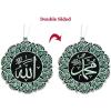 imageTurkish Islamic Ottoman DoubleSided Allah Muhammad Star Shaped Car Rear View Mirror Hanger Medallion Pendant Accessory SilverBlueWhiteTurquoise