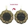 imageTurkish Islamic Ottoman DoubleSided Ayatul Kursi Nazar Dua Star Shaped Car Rear View Mirror Hanger Medallion Pendant Accessory GoldWhite 7cm 275inGoldWhite