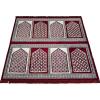 imageModefa Turkish Islamic Prayer Rug  Large Gathering ampamp Group Praying Carpet  Wide Plush Velvet Praying Mat  Multi Person Muslim Janamaz Sajada for Family  8 Person Red 3Red 2