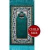 imageModefa Islamic Turkish Velvet Prayer Rug Small Child Toddler Namaz Sajjadah Janamaz KB TurquoiseTurquoise