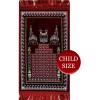 imageModefa Islamic Turkish Velvet Prayer Rug Small Child Toddler Namaz Sajjadah Janamaz Kb ampamp Msq RedRed