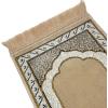 imageModefa Turkish Islamic Velvet Prayer Rug  Soft Small Child Praying Carpet  Muslim Janamaz Sajada for Kids ampamp Toddlers  Ramadan or Eid Gift for Boys ampamp Girls  Lattice RedVine Swirl Beige