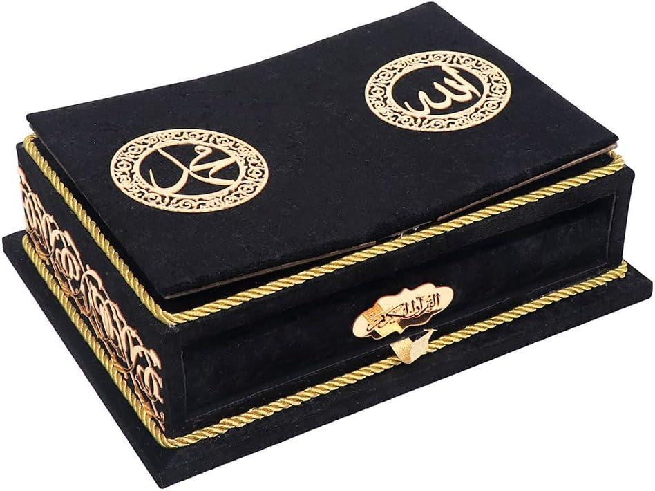 imageHoly Quran Keepsake Quran Rahle Holder Muslim Rayiha Gift Set SilverBlack