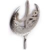 image:imageIslamic Wall Hanging Decor Housewarming Gift with Tassel  Allah and Muhammad Crescent Set  ESMA PearlSilver