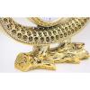 image:imageModefa Islamic Turkish Decor Elegant Table Shelf Clock Waw Tulip with 99 Names of Allah Gold