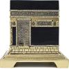 image:imageModefa Islamic Turkish Table Decor Showpiece Gift Sculpture Figure  AlMasjid anNabawi Medine The Prophets Mosque  Holy Kaba Replica Gold  Kaba Large