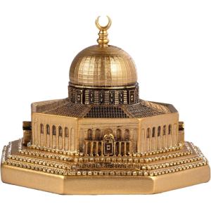 image:imageModefa Islamic Turkish Home Decor Showpiece Gift Al Aqsa Mosque Dome of The Rock Jerusalem Replica Gold  Medium 6in x 65inGold  Small 35in X 51in