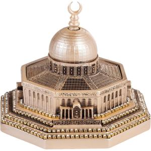 image:imageModefa Islamic Turkish Home Decor Showpiece Gift Al Aqsa Mosque Dome of The Rock Jerusalem Replica Gold  Medium 6in x 65inMother of Pearl  Mini 28in X 39in