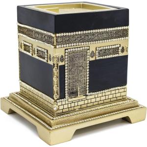 image:imageModefa Islamic Turkish Table Decor Showpiece Gift Sculpture Figure  AlMasjid anNabawi Medine The Prophets Mosque  Holy Kaba Replica Gold  Kaba Large